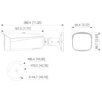 KAMERA IP IPC-HFW3649T1-AS-PV-0280B-PRO-BLACK WizColor TiOC PRO WizSense - 6 Mpx 2.8 mm DAHUA