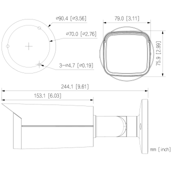 KAMERA WANDALOODPORNA IP IPC-HFW5241T-ASE-0280B-S3 WizMind S - 1080p 2.8 mm DAHUA