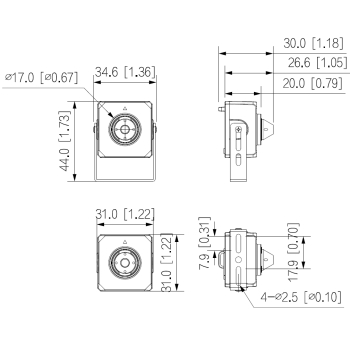 KAMERA IP IPC-HUM4231S-L4-0280B-S3 PINHOLE - 1080p 2.8 mm DAHUA