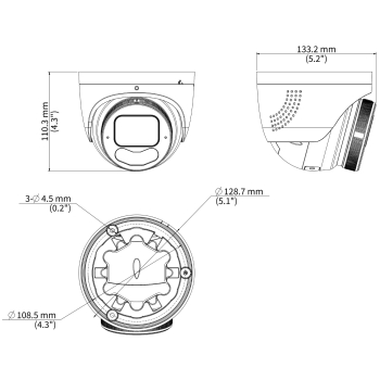 KAMERA IP IPC3638SE-ADF28KMC-WP-I1 TRI-GUARD 3.0 OwlView Plus - 8 Mpx 2.8 mm UNIVIEW