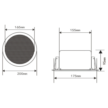SIECIOWY GŁOŚNIK SUFITOWY IPS301015-S 15 W UNIVIEW