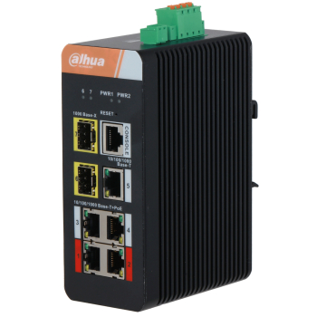 SWITCH PRZEMYSŁOWY   IS4207-4GT-120 5-PORTOWY + 2 x SFP DAHUA