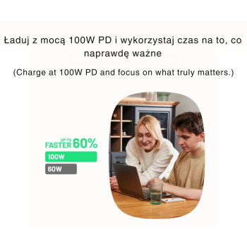 PRZEWÓD KABGC100PF200MG USB-C/USB-C POWERFLEX 2.0 m Green Cell