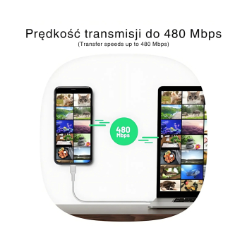 PRZEWÓD KABGC100PS200PB USB-C/USB-C PowerStream 2.0 m Green Cell