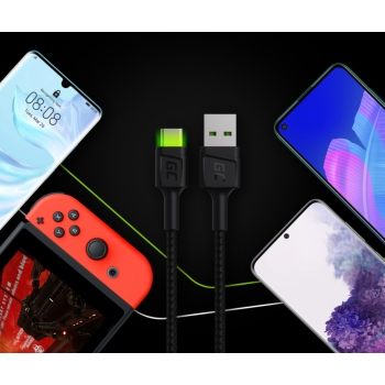 PRZEWÓD KABGC13 USB-A/USB-C Ray 2.0 m Green Cell