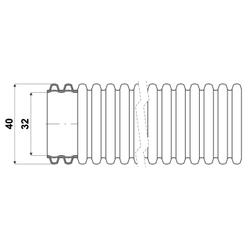 RURA KARBOWANA KF-09040/25M arot 25 m Ø 40 mm KOPOS