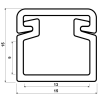 PROFIL Z KLOSZEM DO TAŚM LED KI-LED/15X15-M NATYNKOWY