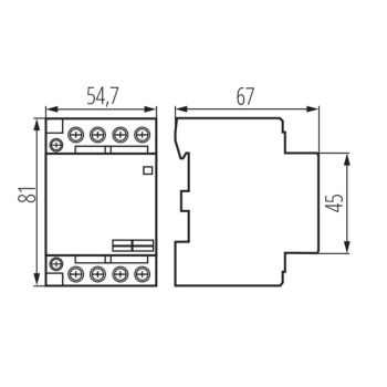 STYCZNIK MODUŁOWY KMC-63-40 63 A 400 V AC IDEAL