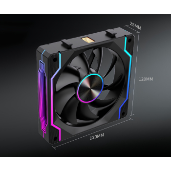 ZESTAW WENTYLATORÓW LC-DPRO-120-CD-BLACK 1600 RPM ARGB LOVINGCOOL