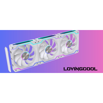ZESTAW WENTYLATORÓW LC-DPRO-120-CD-WHITE 1600 RPM ARGB LOVINGCOOL