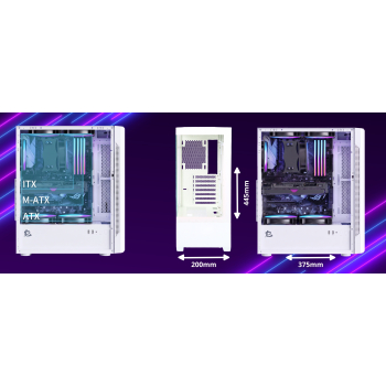 OBUDOWA KOMPUTEROWA LC-GM-PRO-WHITE MIDDLE TOWER LOVINGCOOL