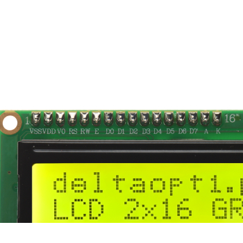 WYŚWIETLACZ LCD 2X16 ZNAKÓW LCD-AC-1602E-YIY/G-E6 ZIELONY JUSTPI