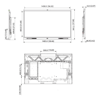 TABLICA INTERAKTYWNA LCH65-MC410-B 65 