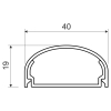 KORYTO KABLOWE PROSTE LE-40/HD 40x19 KOPOS