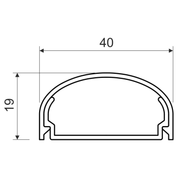 KORYTO KABLOWE PROSTE LE-40/HD 40x19 KOPOS