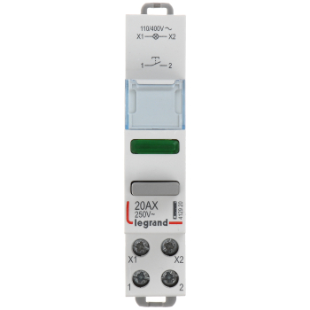 ŁĄCZNIK PRZYCISKOWY POJEDYNCZY MONOSTABILNY Z LAMPKĄ LE-412920 1X NO 20 A LEGRAND