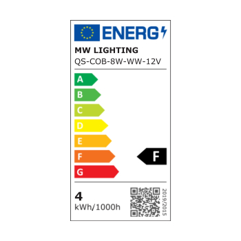 TAŚMA LED LED-COB-12V/8W-WW/5M-ECO - 3000 K MW Lighting