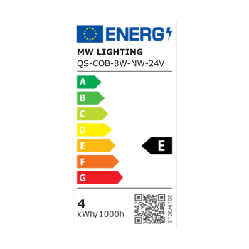 TAŚMA LED LED-COB-24V/8W-NW/5M-ECO - 4000 K MW Lighting