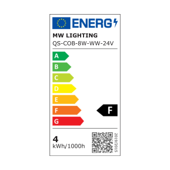 TAŚMA LED LED-COB-24V/8W-WW/5M-ECO - 3000 K MW Lighting