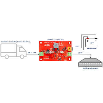 UNIWERSALNY MODUŁ BUFOROWY DO INSTALACJI SAMOCHODOWEJ LVUPS-140-UN1-OF ATTE