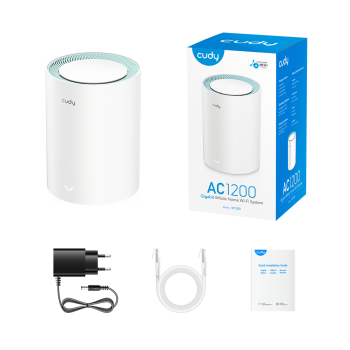 DOMOWY SYSTEM WI-FI MESH M1300(1-PACK) 2.4 GHz, 5 GHz, 300 Mb/s + 867 Mb/s CUDY