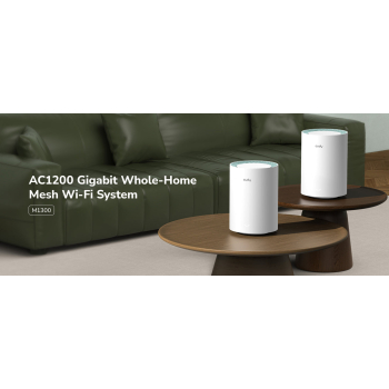 DOMOWY SYSTEM WI-FI MESH M1300(2-PACK) 2.4 GHz, 5 GHz, 300 Mb/s + 867 Mb/s CUDY