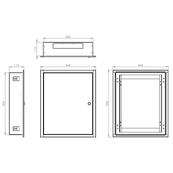 OBUDOWA PODTYNKOWA MB-OMP5 539 x 444 x 120 mm STALFLEX