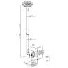 UCHWYT SUFITOWY MONITORA MC-504B MACLEAN