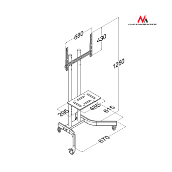MOBILNY UCHWYT MONITORA MC-739 MACLEAN
