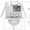 SUFITOWY CZUJNIK RUCHU MD-05B7 AC 230V