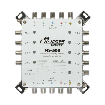 MULTISWITCH PRZELOTOWY   MS-508 5 WEJŚĆ / 8 WYJŚĆ SIGNAL PRO