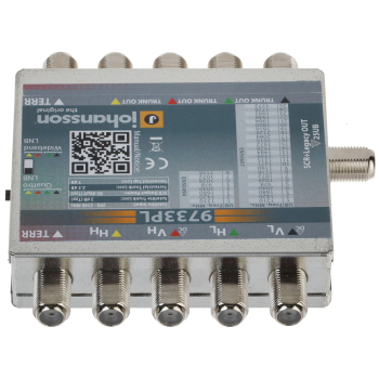 MULTISWITCH UNICABLE I/II MS-9733PL 5 WEJŚĆ / 5  WYJŚĆ + 1 WYJŚCIE UNICABLE JOHANSSON