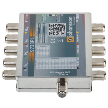 MULTISWITCH UNICABLE I/II MS-9733PL 5 WEJŚĆ / 5  WYJŚĆ + 1 WYJŚCIE UNICABLE JOHANSSON