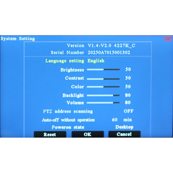 MONITOR AHD, HD-CVI, HD-TVI, PAL MS-ACT50-4K-V2 5 