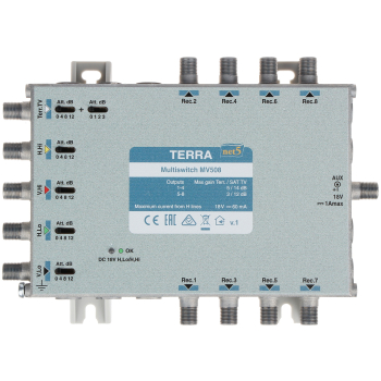 MULTISWITCH MV-508 5 WEJŚĆ / 8 WYJŚĆ TERRA