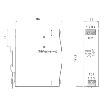 ZASILACZ IMPULSOWY NDR-75-12 MEAN WELL
