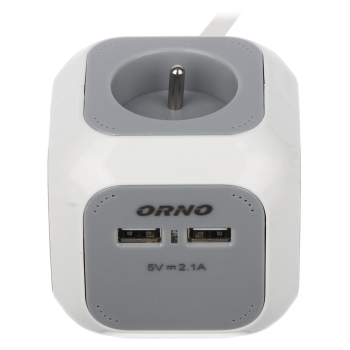 LISTWA ZASILAJĄCA OR-AE-13144 (4 GNIAZDA + 2 USB) ORNO