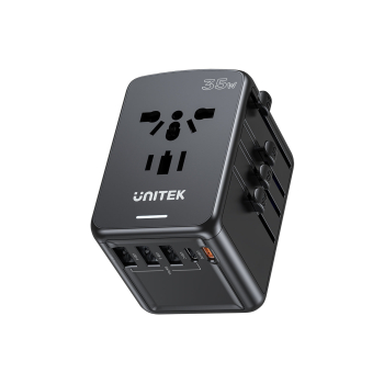 UNIWERSALNA PRZEJŚCIÓWKA SIECIOWA Z ZASILACZEM USB P1121ABK01 UNITEK