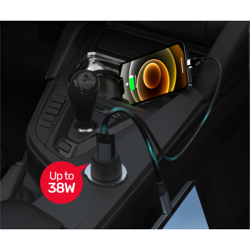 ŁADOWARKA SAMOCHODOWA USB P1400A Powertrain Duo UNITEK