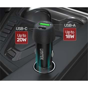 ŁADOWARKA SAMOCHODOWA USB P1400A Powertrain Duo UNITEK