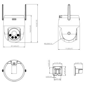 KAMERA IP SZYBKOOBROTOWA P3AE-PV Picoo A2 Wi-Fi - 3 Mpx 4 mm DAHUA