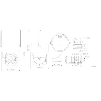 KAMERA IP SZYBKOOBROTOWA P3AS-PV Picoo A2 Wi-Fi 6 - 3 Mpx 4 mm DAHUA