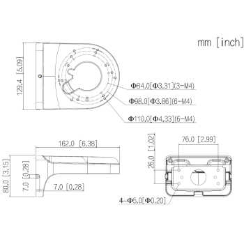 UCHWYT DO KAMER KULISTYCH PFB2203W-B DAHUA