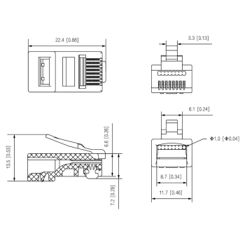 WTYK MODULARNY PRZELOTOWY PFM976-531-PT TYP EZ 100 SZT. DAHUA