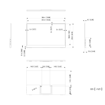 PRZENOŚNY MONITOR DOTYKOWY HDMI, USB-C, AUDIO PM16-F201SDT 15.6 
