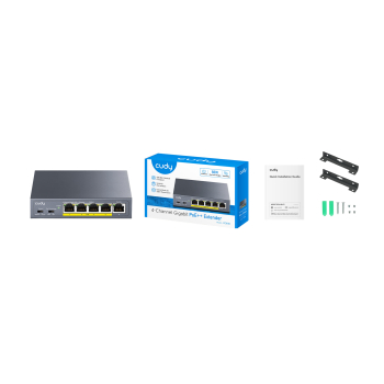 SWITCH POE / EXTENDER POE40 4-PORTOWY CUDY