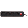 LISTWA ZASILAJĄCA PR-1.5M-4G-SW/B (4 GNIAZDA) 1.3 m