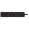 LISTWA ZASILAJĄCA PR-1.5M-5G/B (5 GNIAZD) 1.3 m