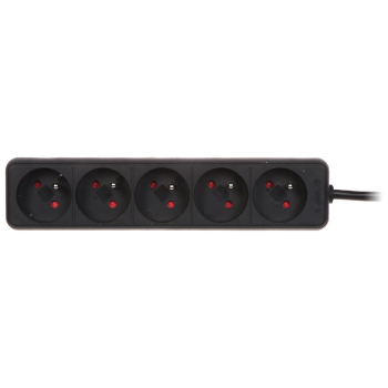 LISTWA ZASILAJĄCA PR-1.5M-5G/B (5 GNIAZD) 1.3 m