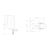 ANTENA PR1ICA70 COMBO Wi-Fi 5G GNSS Teltonika